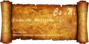 Császár Melinda névjegykártya