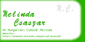 melinda csaszar business card