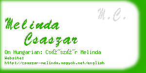 melinda csaszar business card